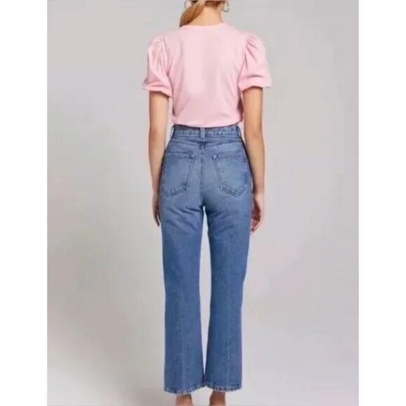 A.L.C. Poole Puff Sleeve Top Tee Shirt Cotton Pink Size S - Picture 2 of 8